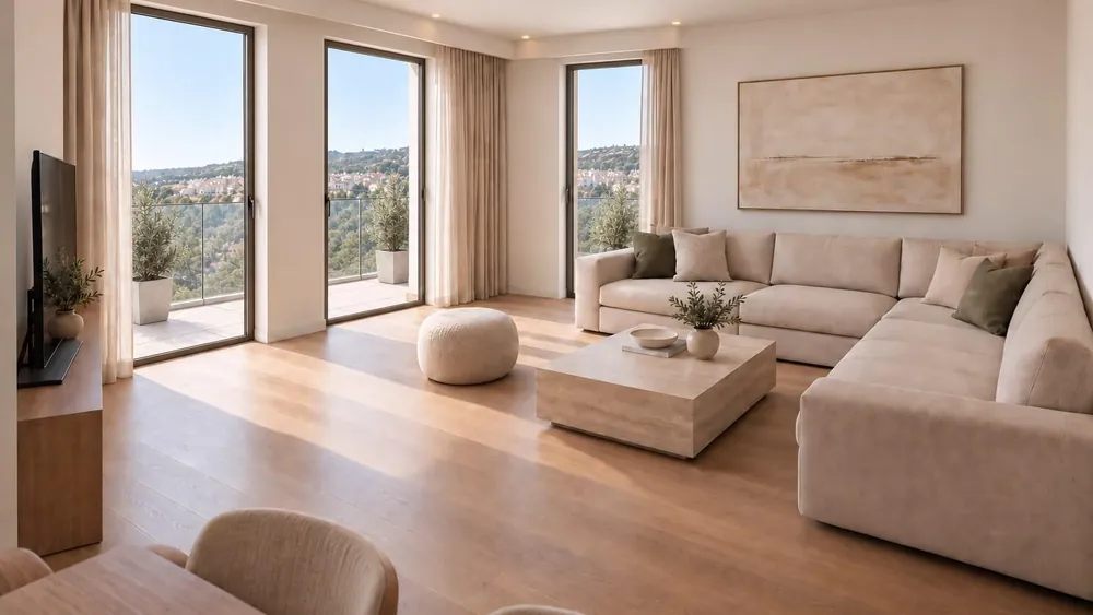Indicative rendering of the living room